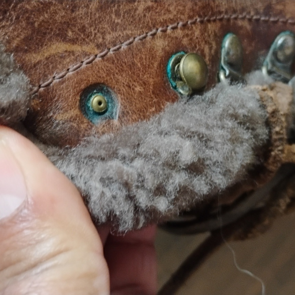 Brown Shearling Lined Leather Boots - image 7